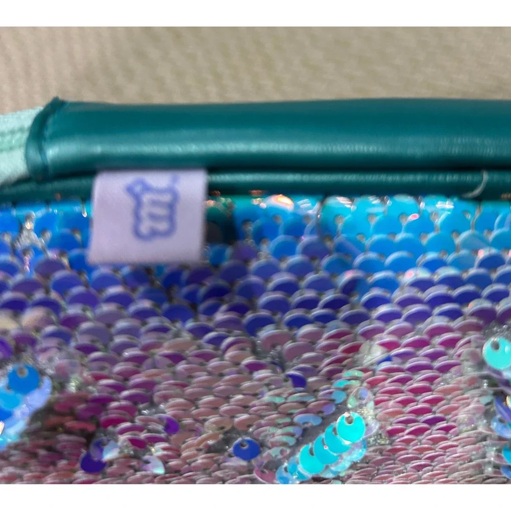 Reversible Sequin Cosmetic Makeup Case Organizer Pink Blue More Than Magic